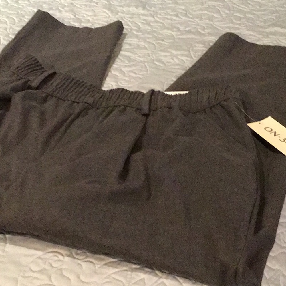 On 34th Gray Relaxed Fit Pull on Dress Pants